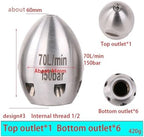 1/2 High Pressure Cleaning Machine Sewer Nozzles, Sewer Pipe Dredging Head Nozzle(70L 150bar-ds3) - Image 2