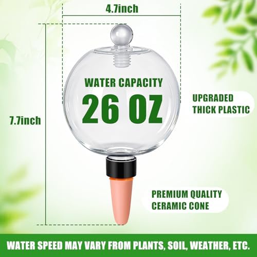 6 Pack 26 oz Extra Large Plant Self Watering Globes Top Fill - Image 2