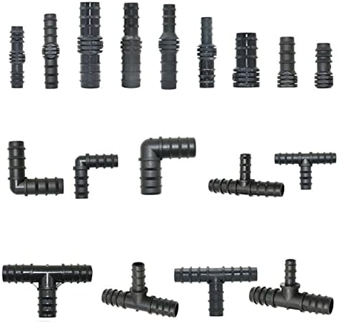Garden Irrigation Tubing Fitting 16 20 25mm Tube Tee Elbow Equal Barb Connector End Plug Reducer Tee Micro Drip Adapter 5Pcs (Color : 25mm repair) by Unknown