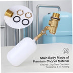 Pool Water Leveler Auto Fill, 2 Pack Pool Auto Fill Float Valve - Water Trough Float Valve with Automatic Level Control, Copper & Plastic, 1/2 Inch Trough - Image 2