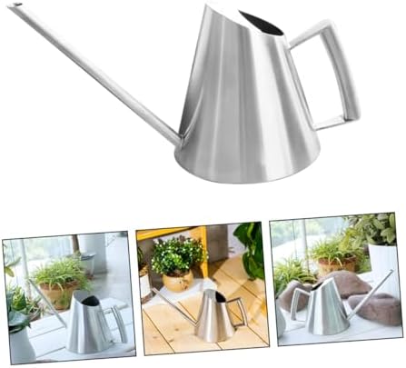 Vintage Stainless Steel Watering Can 900ml for Indoor Plants - Image 2