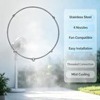 Misting Fan Ring 4Pcs Misting Fan Kit Misting Nozzle Misting Ring 3/16 Stainless Steel Outdoor Water Sprayer for Outdoor Fan, Greenhouse, Garden, Patio - Image 4