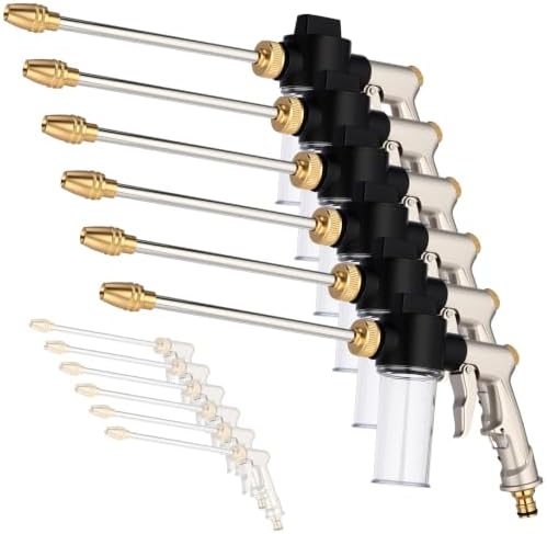 Lounsweer 6 Pack 2 In 1 High Pressure Hose Nozzle with Soap Foam Sprayer by Lounsweer