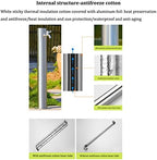 Stainless Steel Cylindrical Vertical Garden Water Column,Garden Hose Holder with Full Copper Faucet,Retro Outdoor Courtyard Garden Fountain Faucet Water Column, Suitable for Car Washing and Watering - Image 2