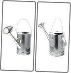 VICASKY Indoor Watering Can Long Spout Garden Outdoor Pots Galvanized Plant Self Potted Mister Sprinkler Water Can Drip Vintage Irrigation Useful Watering Can Stainless Steel Silver - Image 4