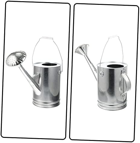 VICASKY Indoor Watering Can Long Spout Garden Outdoor Pots Galvanized Plant Self Potted Mister Sprinkler Water Can Drip Vintage Irrigation Useful Watering Can Stainless Steel Silver - Image 4