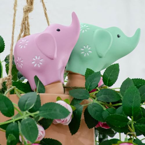4Pcs Self Watering Planter Insert Plant Watering Elephant Terracotta Watering Spikes Self Watering Globes Plant Watering - Image 5