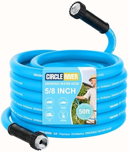 RV Water Hose 50FT 5/8" Premium RV Drinking Water Hose by CircleRiver