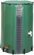 Collapsible Rain Barrel with Scale,100 Gallon with 500D Oxford Cloth, Portable Rain Collection System, Water Barrel Collector w/Filter Spigot, Green by Volowoo