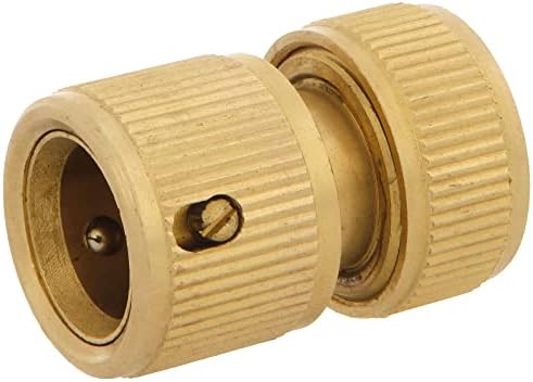 Amig - Hose Quick Connector | 1/2" | With Quick Connect System | Safety Stop Function | Brass | Matt Gold - Image 2