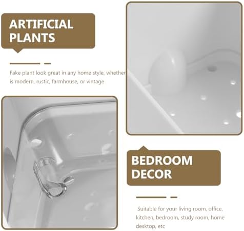 Toyvian 2 Pack Square Double Layer Self Watering Planters for Home - Image 3