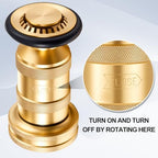 Shimeyao 1" NH/NST 2 Pcs Fire Hose Nozzle Brass Adjustable Jet Fog - Image 4
