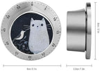 Mechanical Kitchen Timers for Cooking,Indigo Animal Printed 60 Minute Magnetic Countdown Timer,Cute Cooking Timers with Alarm,Stainless Steel Time Timer Manual No Batteries Required - Image 2