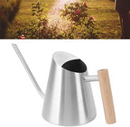 1300ml Watering Can, Durable Stainless Steel Watering Cans, Indoor Outdoor Long Spout Water Can for Succulent Bonsai Garden Flower(Stainless Steel) - Image 7