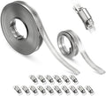 Stainless Steel DIY 35 ft Metal Strap + 16 Fasteners Band Hose Clamp by Kozelo
