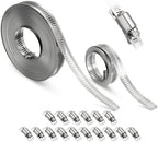 Stainless Steel DIY 35 ft Metal Strap + 16 Fasteners Band Hose Clamp by Kozelo