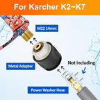Pressure Washer Spray Gun M22-14 Max 3000 PSI with 1/4" Quick Connector Snow Foam Lance & 5 Spray Tips & Clip Nozzle Holder, Compatible for Some of Greenworks Kar-cher Ryobi Homelite Pressure Washer - Image 5