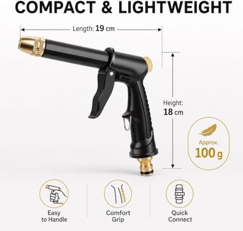 High Pressure Garden Hose Nozzle Kit, 3 Spray Modes & Foam Bottle - Image 6