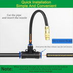 360 Curved Garden Automatic Irrigation System, Bendable Drip Irrigation Kit Automatic Irrigation System for Garden, Adjustable Bendable Nozzle Copper Sprayer, for Garden, Yard, Lawn (49.2 FT Set) - Image 4