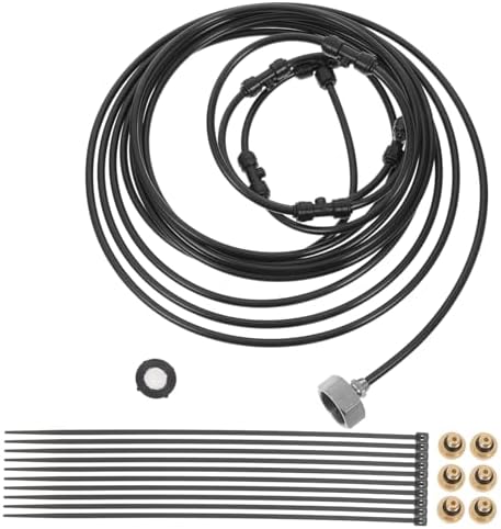 DECHOUS 1set Outdoor Misting Fan Kit Nozzles for Patio Cooling Versatile Water Fan Mister for Outside Compatible Garden Hose and Connectors Coverage by DECHOUS