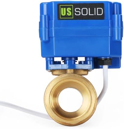 U.S. Solid Motorized Ball Valve- 1" Brass Ball Valve with Standard Port, 9-24V AC/DC and 2 Wire Auto Return Setup, Normally Open - Image 2