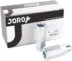 3/8 Air Compressor Hose Fittings, Automotive T-Type, 3/8 Inch NPT Male Threads Size, Steel Material, 10 Pieces Air Coupler Set - Image 6