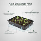 Plant Germination Trays, 10-Pack Solid Bottom Seedling Trays for Indoor Gardening and Bottom Watering, 17.3 x 11.4 Inches (Set of 10) - Image 4