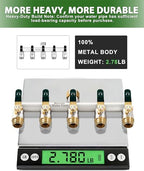 5 Way Hose Splitter, Heavy Duty Full Flow Garden Hose Splitter with 4 Large Metal Handles, Brass Water Hose Bib Splitter, T Adapter Connector with 3/4 - Inch GHT Thread (Green) - Image 5