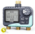 RAINPOINT 2027 V2 Upgrade 3 Zone Water Timer, Solid Brass Inlet & Outlet, IP65 Waterproof, 3 Independent Schedules, Rain Delay, Manual & Automatic Irrigation for Garden Yard Lawn Greenhouse by RainPoint
