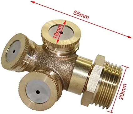 Garden Lawn Sprinkler Irrigation System Copper Mist Nozzle Greenhouse Ultra-fine Atomization Sprayer with 1/2" External Thread Cooling and Humidification Agricultural Tool 1 Piece - Image 2