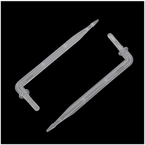 Garden Drip Irrigation System Accessories 500 Pieces of 4/7 Mm Hose Interface Bend Bend Drip Irrigation Arrow Garden Micro Drip Irrigation System Drip Emitter Watering to Root Dripper - Image 3