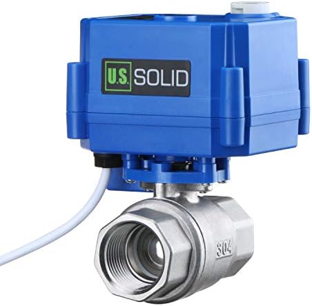 U.S. Solid Motorized Ball Valve- 3/4" NSF Certified 304SS Ball Valve with Manual Function, Full Port, 9-24V AC/DC and 2 Wire Auto Return Setup - Image 3