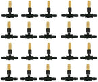 Adjustable Sprinkler with Micro Spray Mister Emitters, Copper Misting Nozzle Set for 4/7mm Hose Low Pressure Atomizing Sprayer 50pcs Brass Nozzle +8/11 tee by Unknown