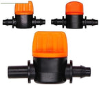 20 Pieces Drip Irrigation Micro Valve Irrigation Switch 4/7 Tubing Hose Barb Water Stop Connector Garden Supplies Accessories (Color : A) by YEAHSO