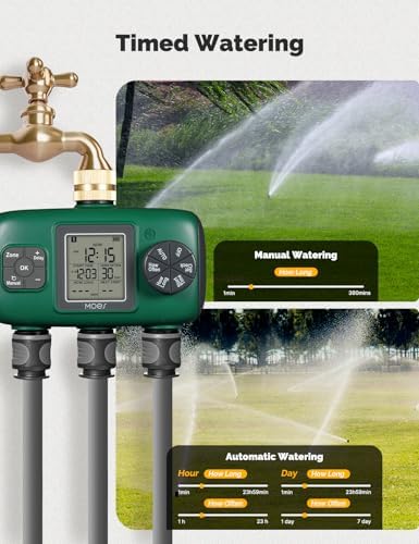 MOES 3 Zone Sprinkler Timer for Garden Hose,Brass Inlet Water Timer - Image 4