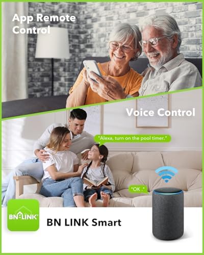 BN-LINK Pool Pump Timer, Heavy Duty Outdoor Smart Wi-Fi Timer Box, 2HP 40A Max, 120, 240, 277 VAC, for Pool Pump, Water Heater, Fans, SPA, Compatible with Smart Phone, Alexa, Google Assistant - Image 2