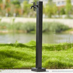 Stainless Steel Outdoor Garden Water Column, Freestanding Hose Stand with Faucet, Decorative Fountain Dispenser for Irrigation and Washing, Complete Kit by Unknown