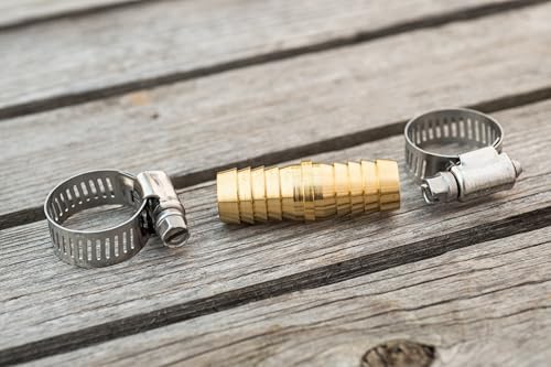 20-Pack Heavy-Duty 5/8-in. Brass Coupling with Stainless Steel Clamps (Hose Repair) - Image 7