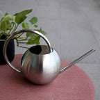 Long Nozzle Watering Can 1000ml Stainless Steel Metal European Plant Pot Sprinkler with Handle for Garden Household Tool (Color : Silver) - Image 3