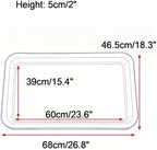 Durable Rectangular Resin Potted Plant Trays, Planter Water Tray - Image 2