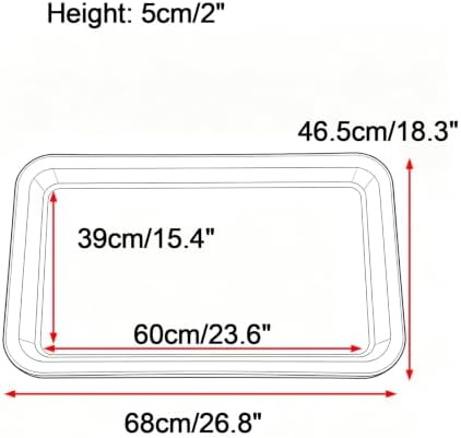 Durable Rectangular Resin Potted Plant Trays, Planter Water Tray - Image 2