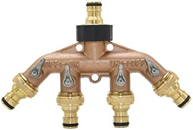 Leakproof Hose Fittings 3/4 Inch Threaded Four-way Garden Tap Water Dispenser Water Pipe Four-way Manifold Irrigation Valve Quick Connector 1pcs (Color : B) - Image 7