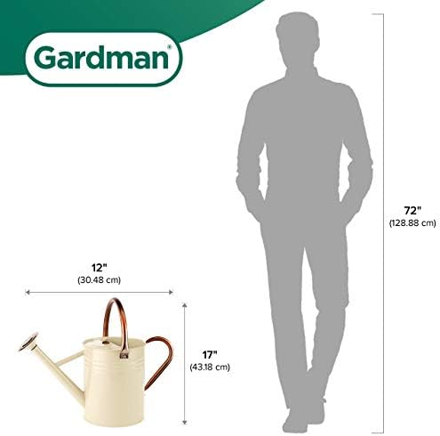 Gardman R34898 1 Gallon Watering Can, Vintage Cream - Image 3