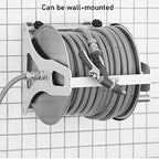 Portable Stainless Steel Wall Mount Hose Reel (Silver +DN15 35m blue pipe) - Image 2