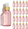 54 Pack 4 oz Small Glass Spray Bottles, Pink Refillable Fine Mist Bottles for Essential Oils, Cleaning Solutions, Perfume, Travel Size Liquid Containers by Nyuemystery