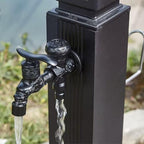 Outdoor Stainless Steel Cylindrical Garden Water Column,freestanding Hose Stand with Faucet,for Garden Farm Pasture Backyard Irrigation Washing,44in - Image 4