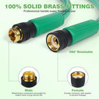 AIODE Heavy Duty Garden Hose, 5/8 in x 100 FT, Super Flexible Hybrid Rubber - Image 3