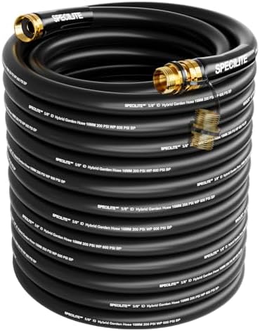 SPECILITE Garden Water Hose 200 ft x 5/8 in, 2-in-1 for Reel, RV, Yard by SPECILITE