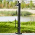 Freestanding Stainless Steel Water Column - 95cm Garden Hose Holder with Faucet, Outdoor Landscape Fountain Hydrant for Car Washing & Watering, Durable & Stylish by Unknown