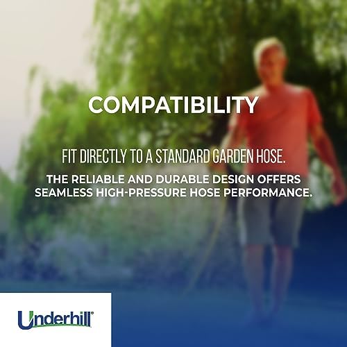 Underhill Precision Rainbow with High Flow Control Valve Garden Water Hose Nozzle, 15 GPM 80 PSI, 3/4-Inch Thread Inlet by 1-Inch, HN1500CV - Image 4